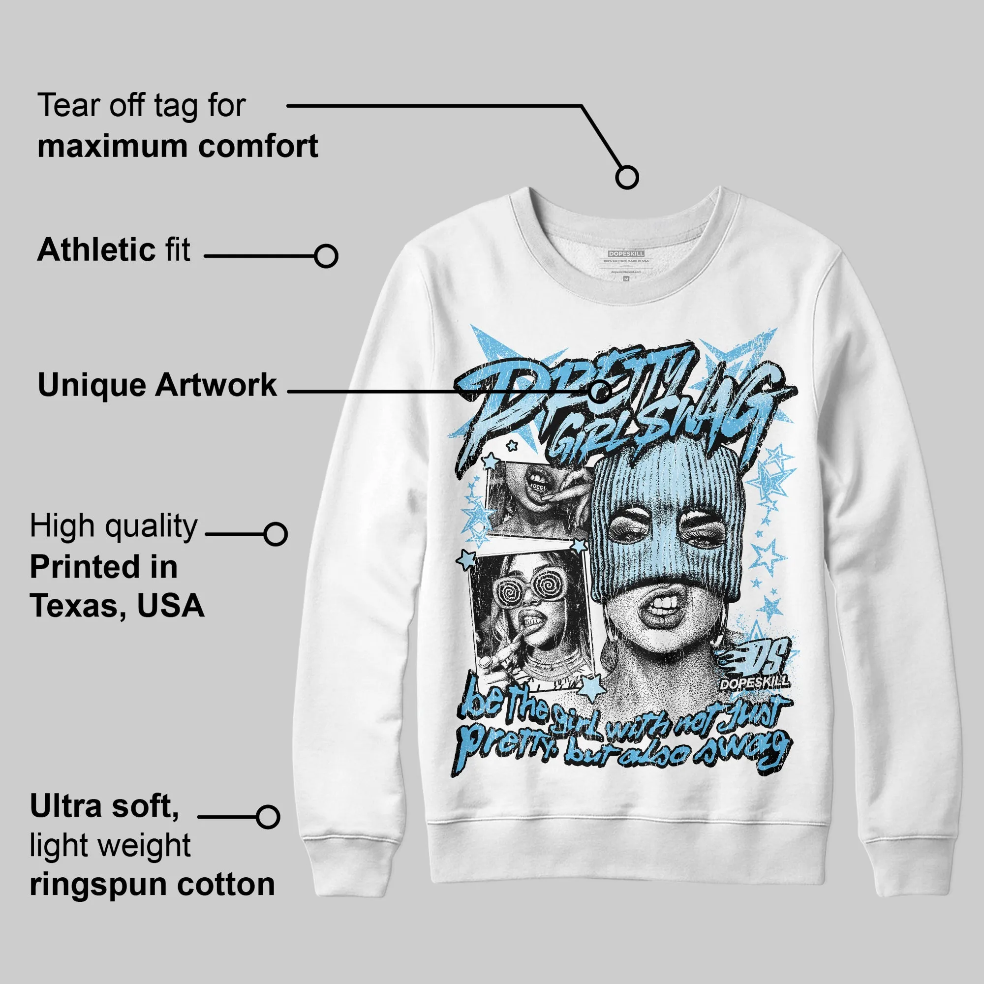 Legend Blue 11s DopeSkill Sweatshirt Pretty Girl Swag Graphic sold by DopeSkill product image thumbnail 3