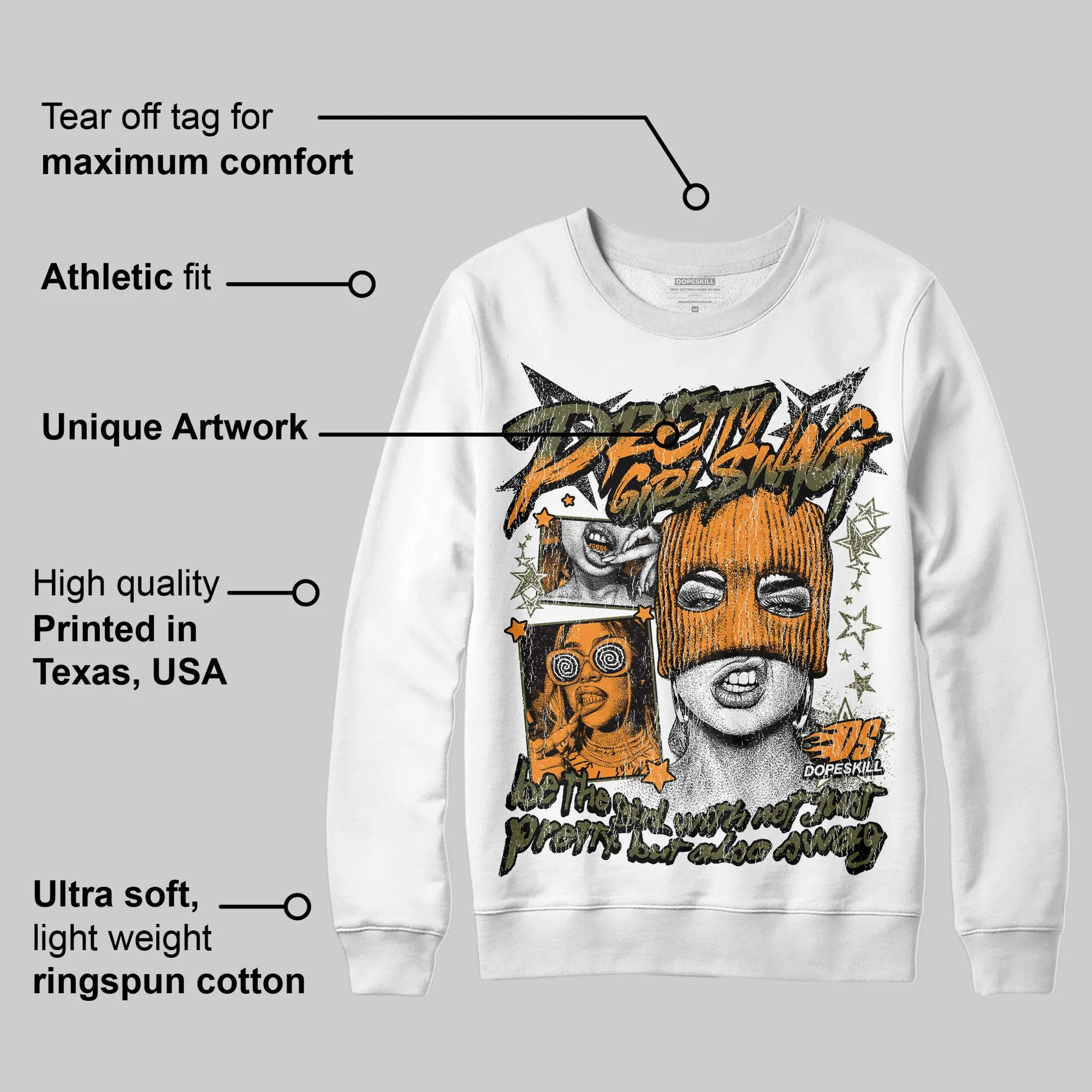 Olive 5s DopeSkill Sweatshirt Pretty Girl Swag Graphic sold by DopeSkill product image thumbnail 3
