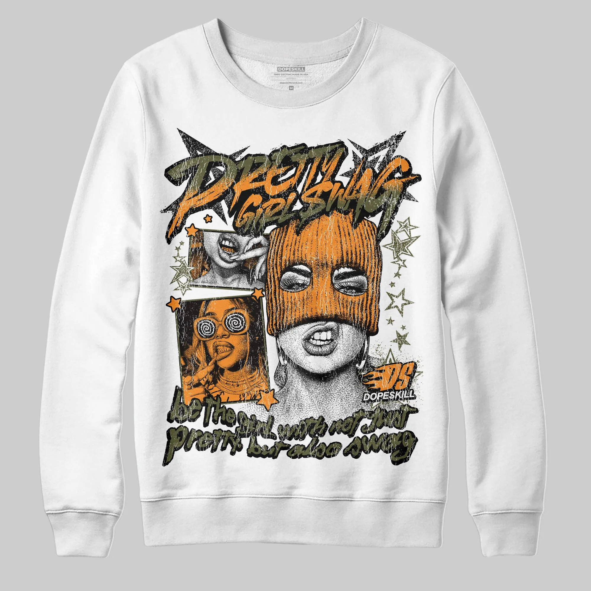 Olive 5s DopeSkill Sweatshirt Pretty Girl Swag Graphic sold by DopeSkill