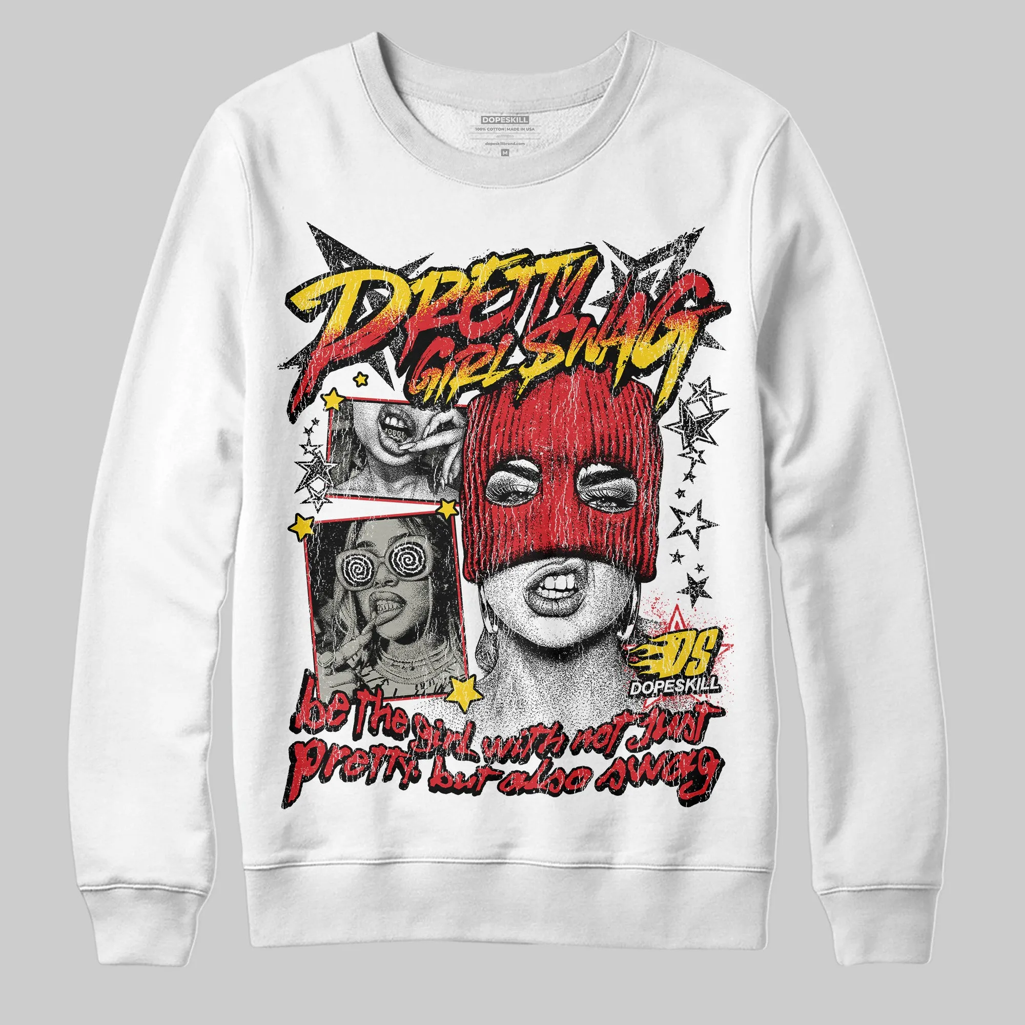 Fire Red 3s DopeSkill Sweatshirt Pretty Girl Swag Graphic sold by DopeSkill