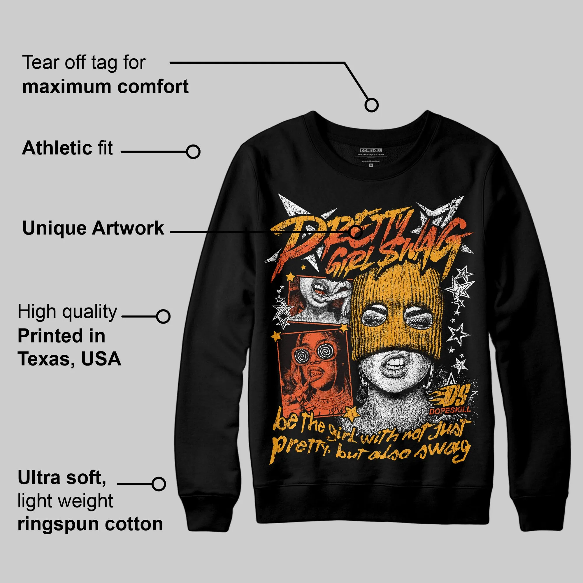 Black Taxi 12s DopeSkill Sweatshirt Pretty Girl Swag Graphic sold by DopeSkill product image thumbnail 3