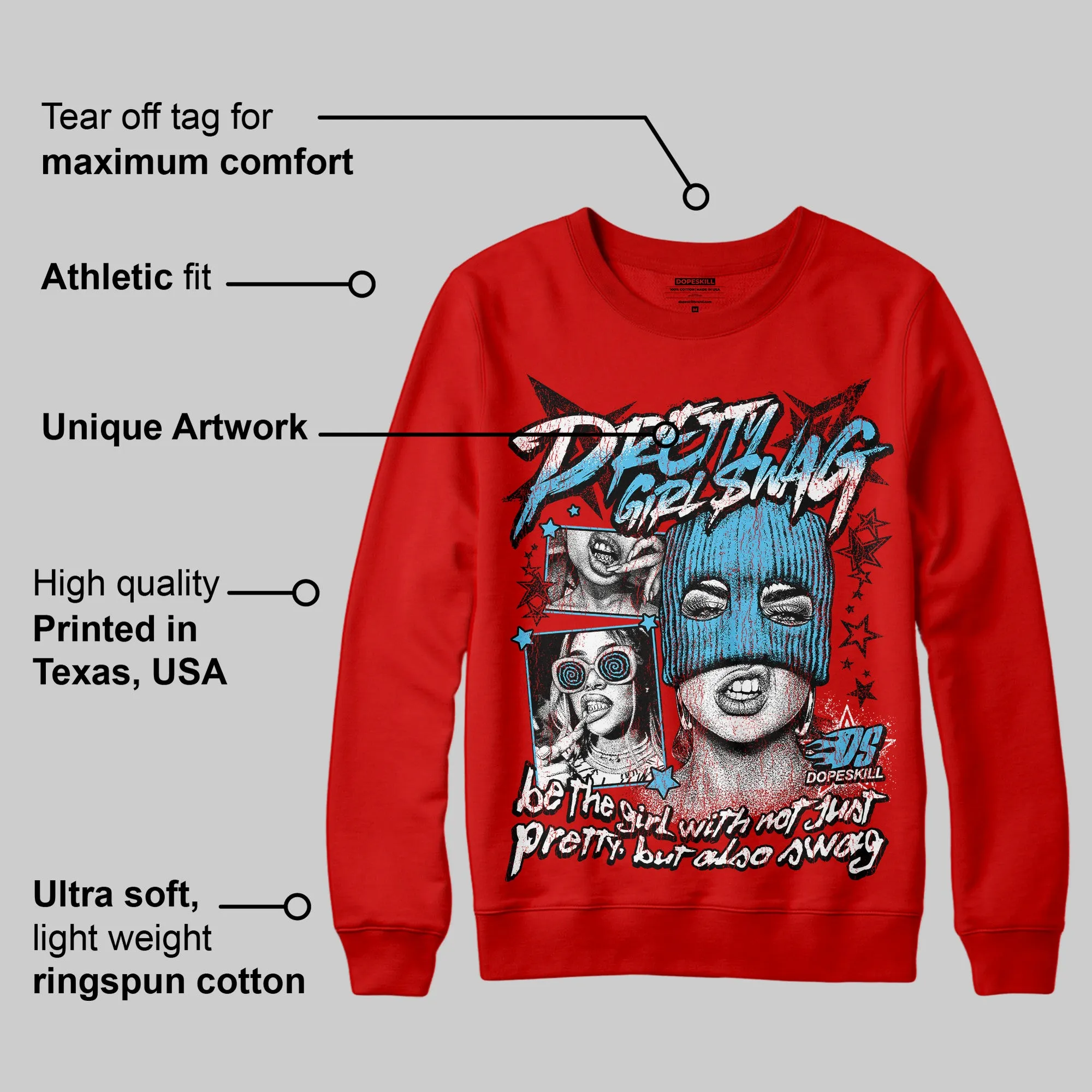 Red Collection DopeSkill Red Sweatshirt Pretty Girl Swag Graphic sold by DopeSkill product image thumbnail 2