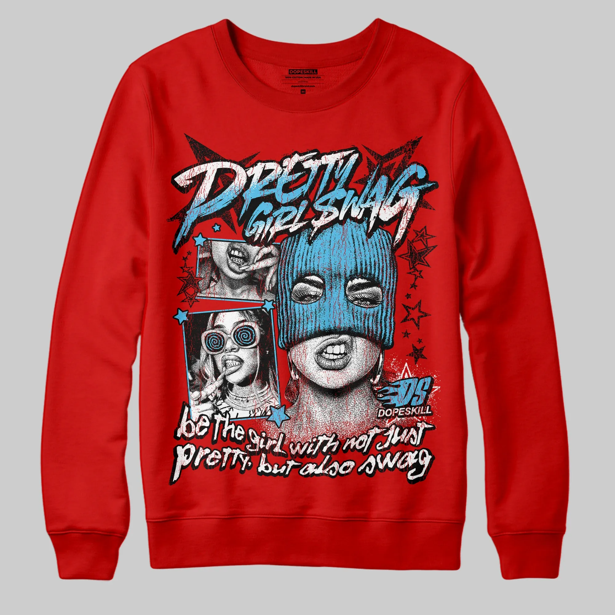 Red Collection DopeSkill Red Sweatshirt Pretty Girl Swag Graphic sold by DopeSkill