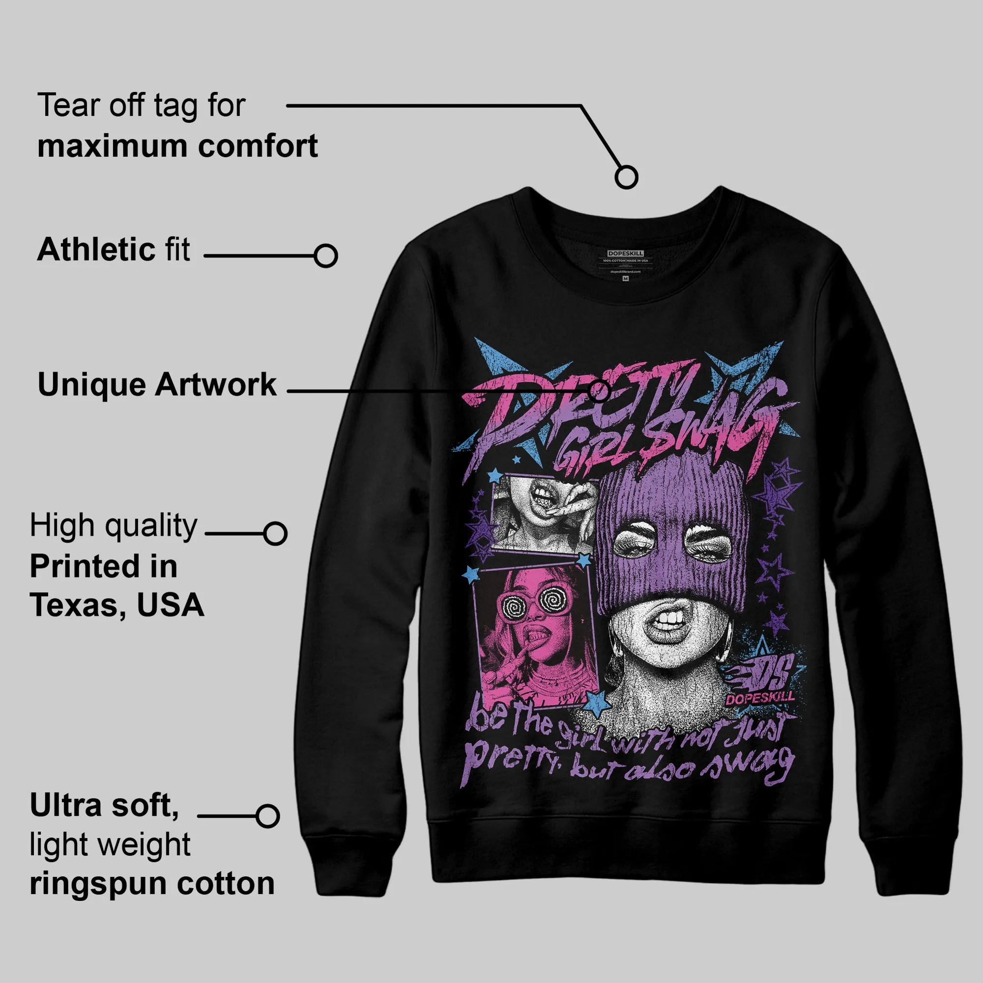 PURPLE Collection DopeSkill Sweatshirt Pretty Girl Swag Graphic sold by DopeSkill product image thumbnail 3