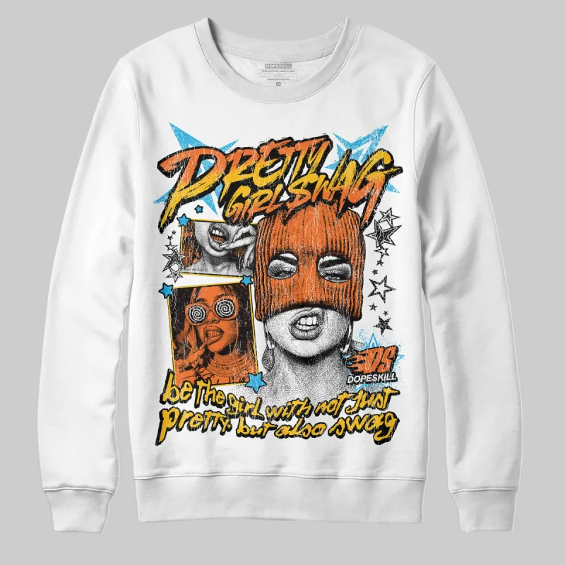 Orange Black White DopeSkill Sweatshirt Pretty Girl Swag Graphic sold by DopeSkill