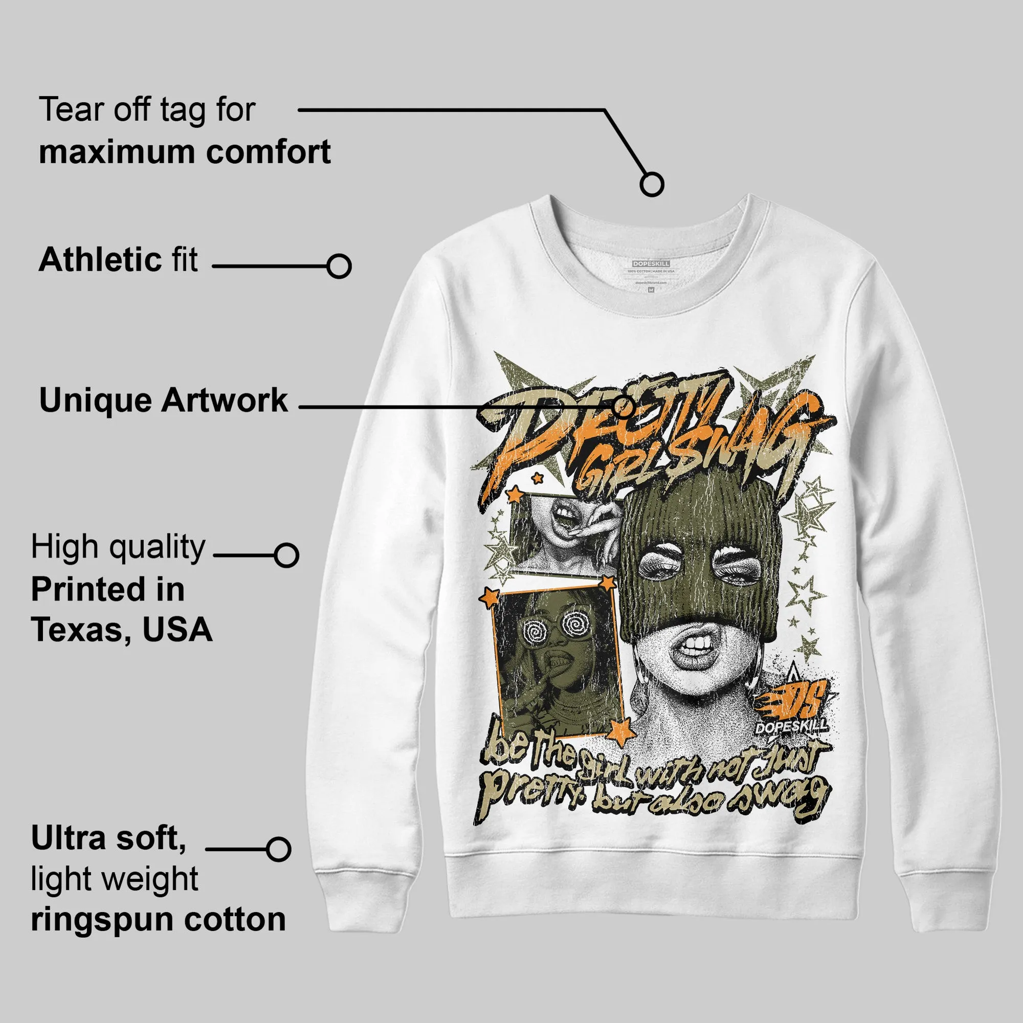 Olive Collection DopeSkill Sweatshirt Pretty Girl Swag Graphic sold by DopeSkill product image thumbnail 3