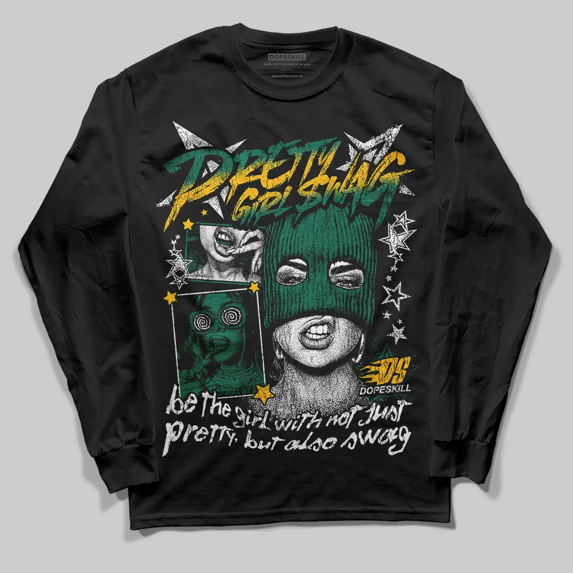 Oxidized Green 4s DopeSkill Long Sleeve T-Shirt Pretty Girl Swag Graphic sold by DopeSkill product image thumbnail 2