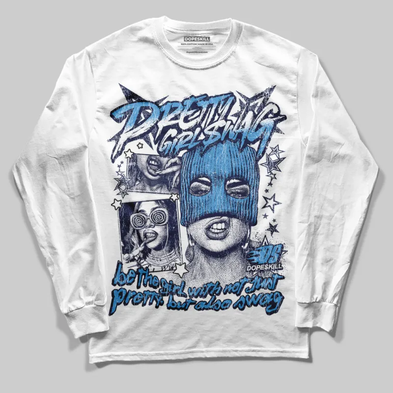 Midnight Navy 3s DopeSkill Long Sleeve T-Shirt Pretty Girl Swag Graphic sold by DopeSkill