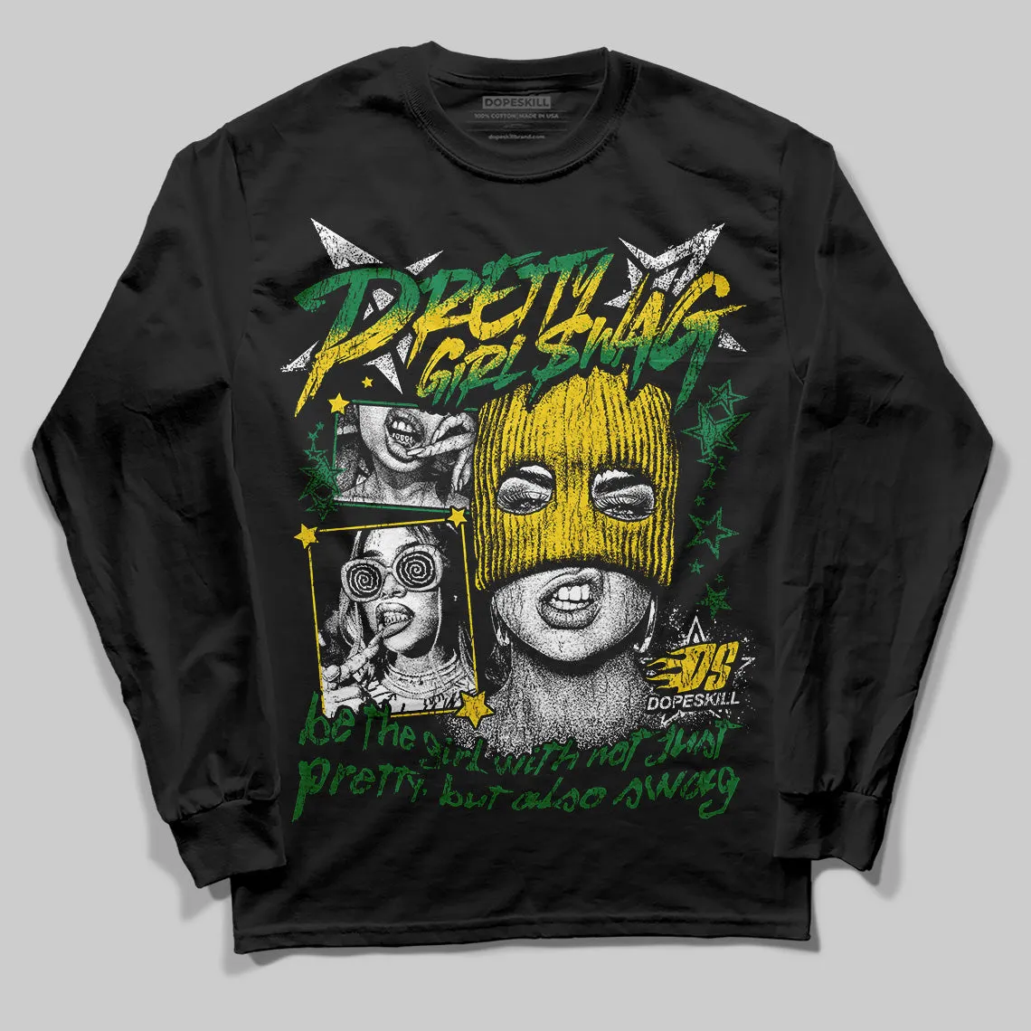 Lucky Green 5s DopeSkill Long Sleeve T-Shirt Pretty Girl Swag Graphic sold by DopeSkill product image thumbnail 2