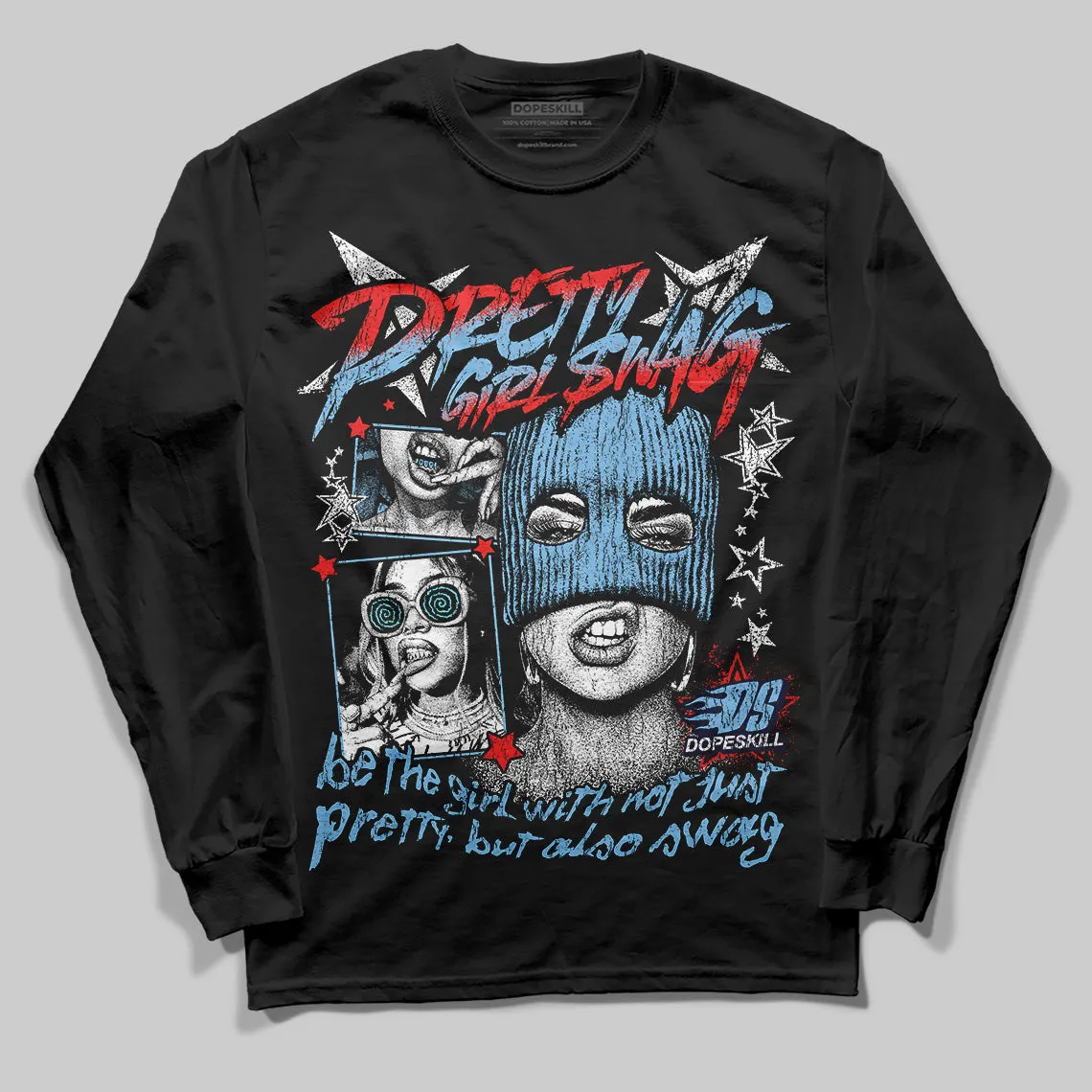 University Blue Collection DopeSkill Long Sleeve T-Shirt Pretty Girl Swag Graphic sold by DopeSkill product image thumbnail 2