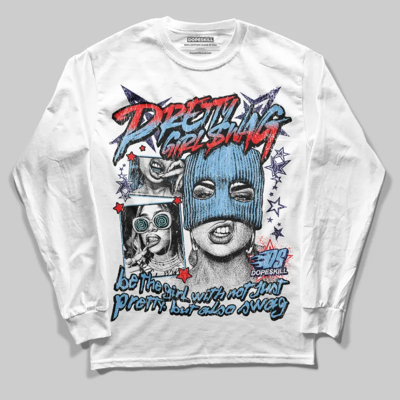 University Blue Collection DopeSkill Long Sleeve T-Shirt Pretty Girl Swag Graphic sold by DopeSkill