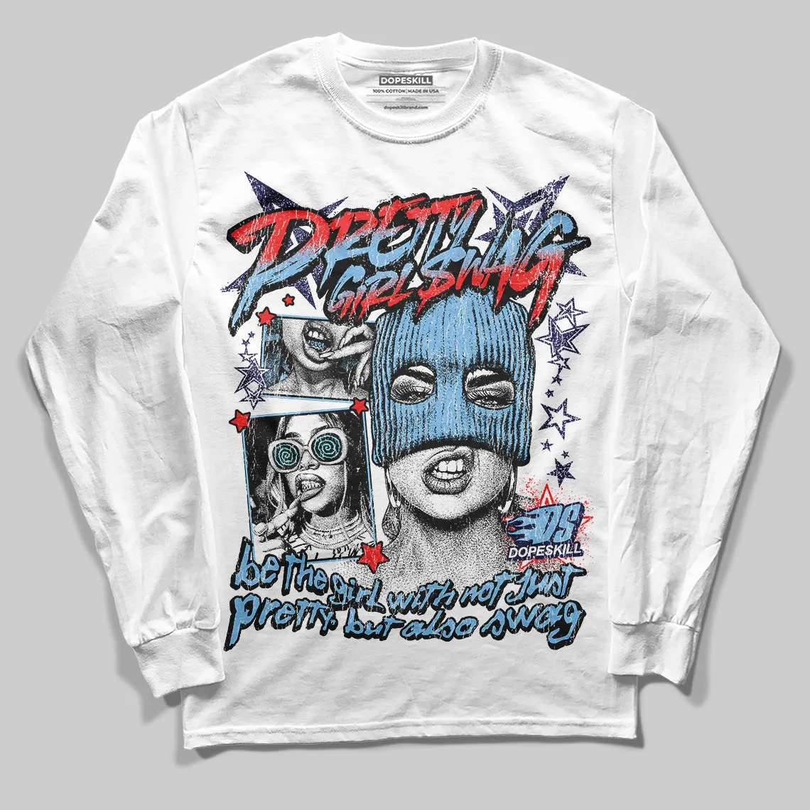 University Blue Collection DopeSkill Long Sleeve T-Shirt Pretty Girl Swag Graphic sold by DopeSkill
