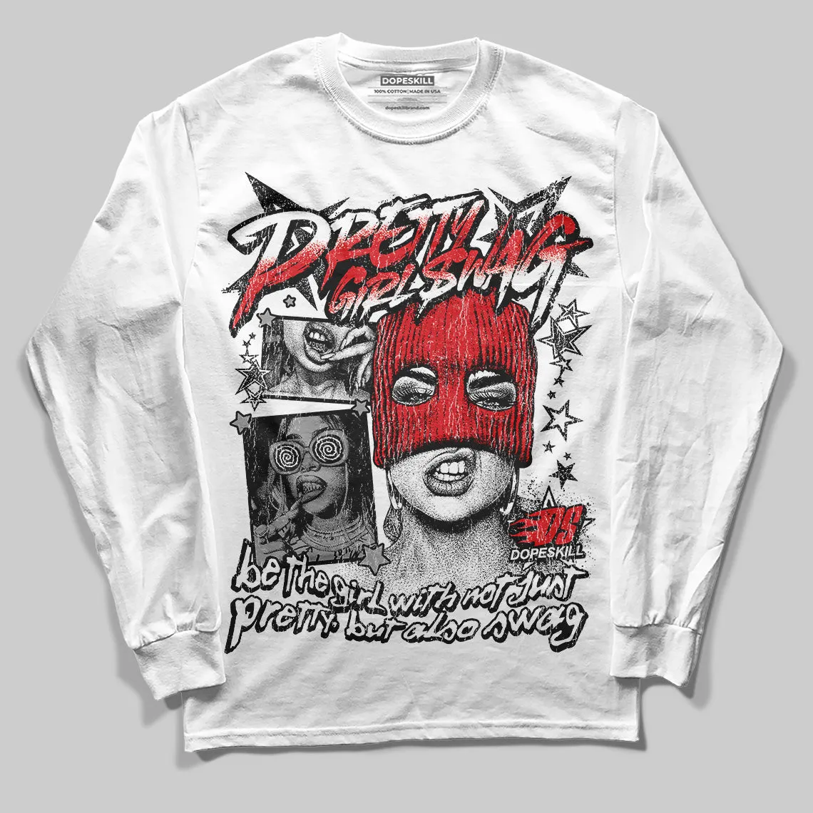 Black and White Collection DopeSkill Long Sleeve T-Shirt Pretty Girl Swag Graphic sold by DopeSkill product image thumbnail 2