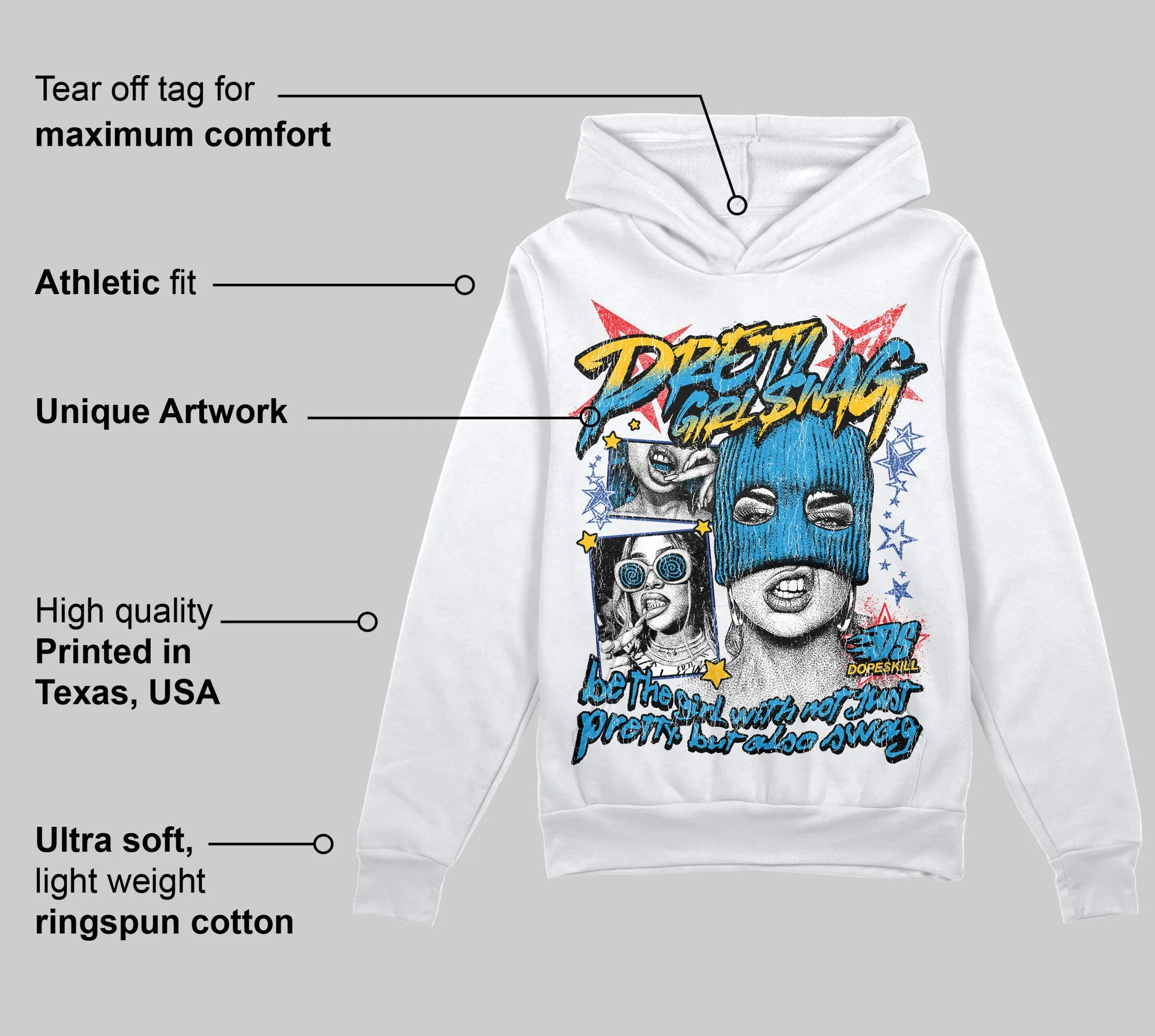 Royal Blue Collection DopeSkill Hoodie Sweatshirt Pretty Girl Swag Graphic sold by DopeSkill product image thumbnail 3