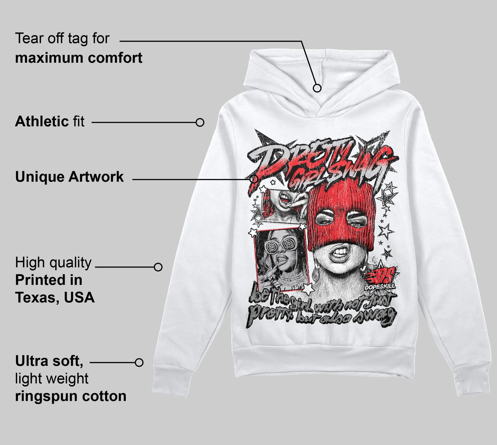 Grey Collection DopeSkill Hoodie Sweatshirt Pretty Girl Swag Graphic sold by DopeSkill product image thumbnail 3