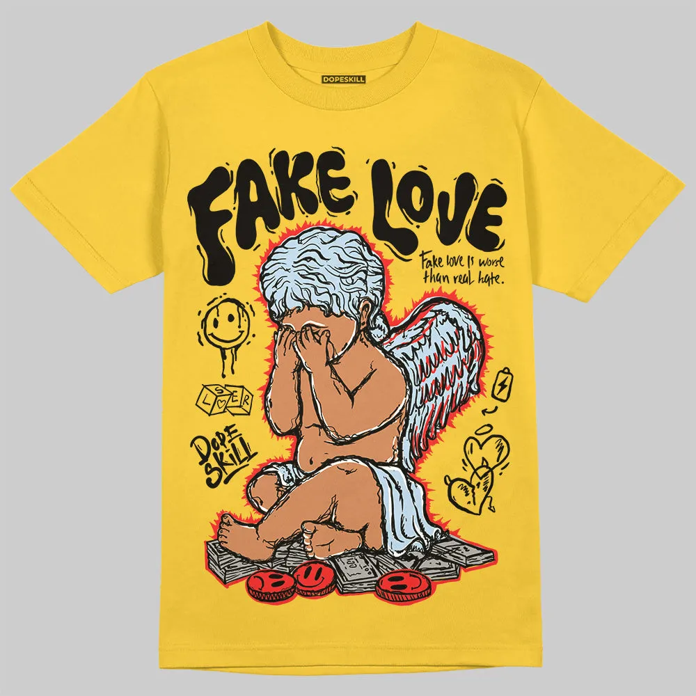 Yellow Ochre 6s DopeSkill Yellow T-shirt New Fake Love Graphic sold by DopeSkill