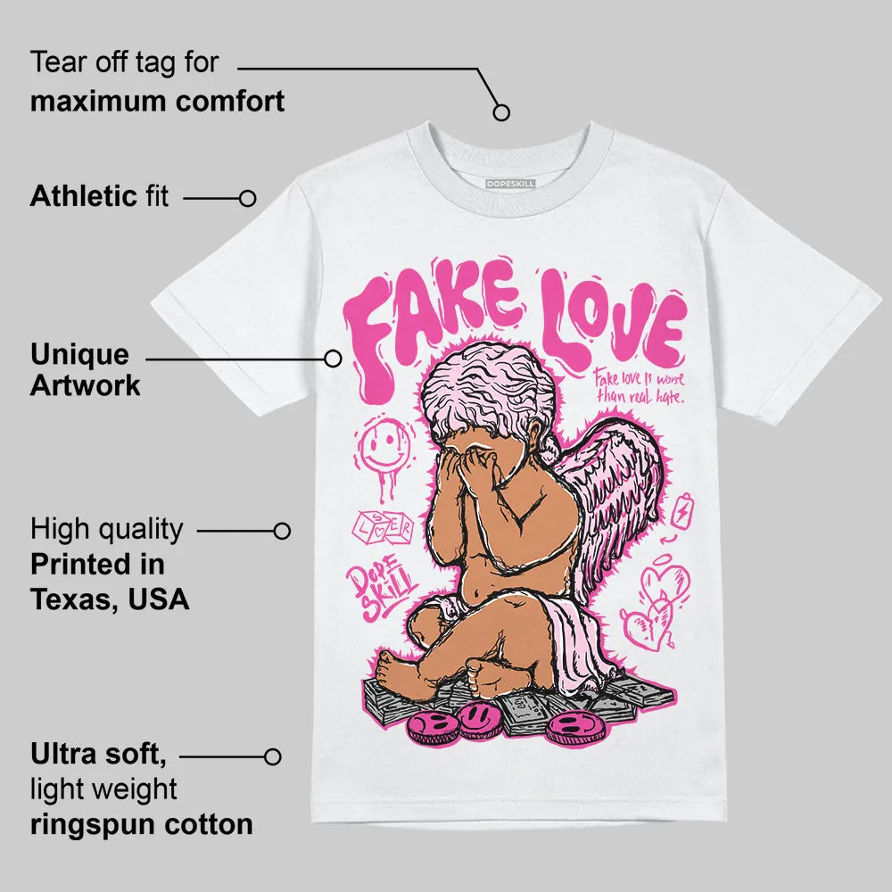 Triple Pink Dunk DopeSkill T-Shirt New Fake Love Graphic sold by DopeSkill product image thumbnail 3