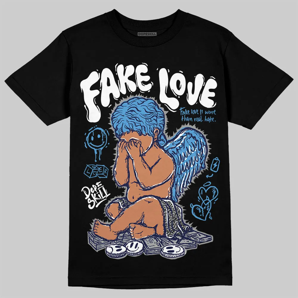 Midnight Navy 3s DopeSkill T-Shirt New Fake Love Graphic sold by DopeSkill product image thumbnail 2