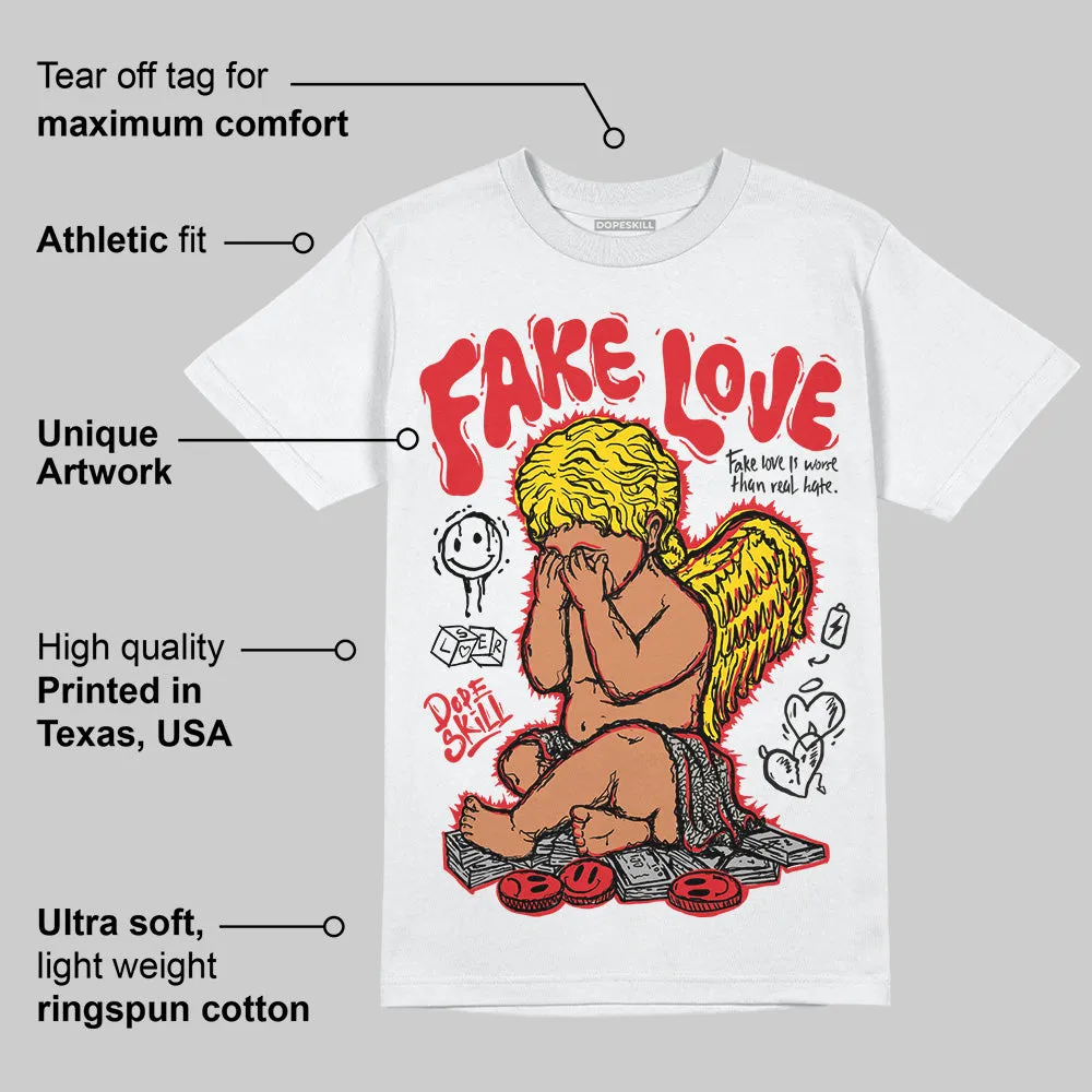Fire Red 3s DopeSkill T-Shirt New Fake Love Graphic sold by DopeSkill product image thumbnail 3