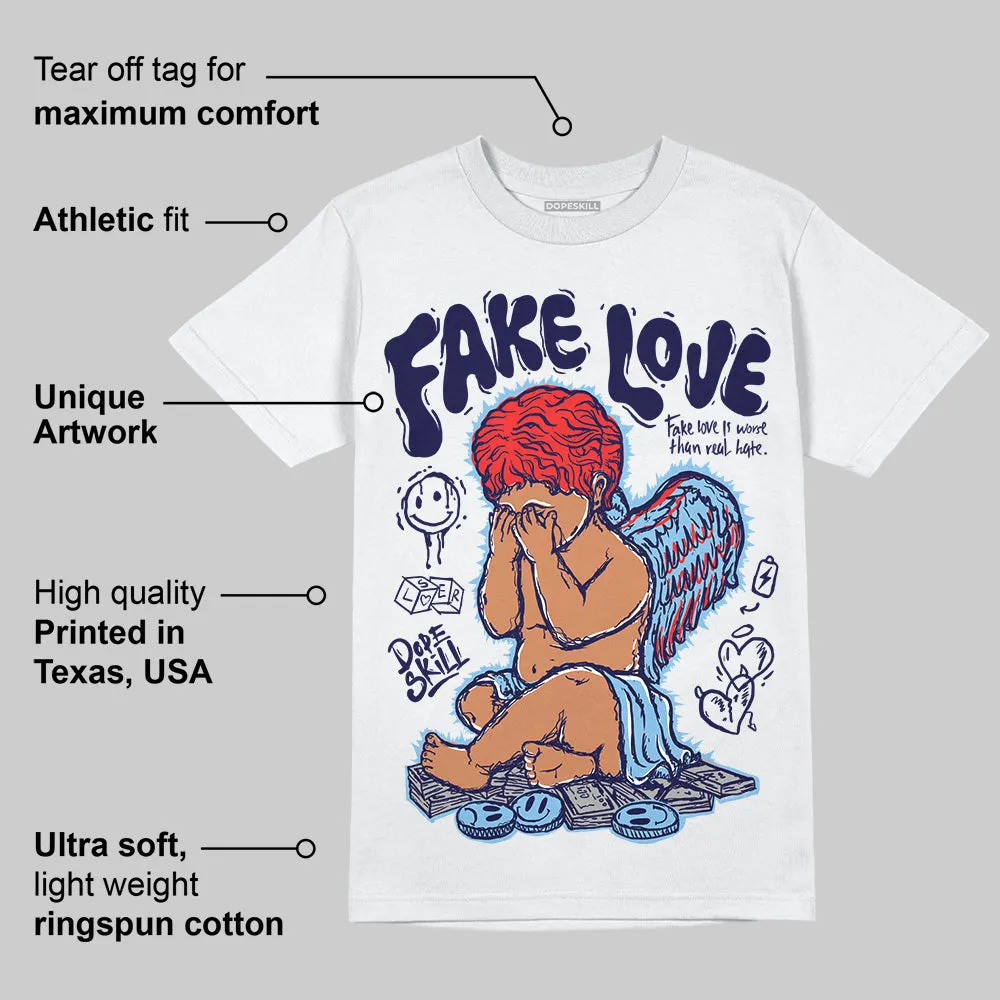 University Blue Collection DopeSkill T-Shirt New Fake Love Graphic sold by DopeSkill product image thumbnail 3