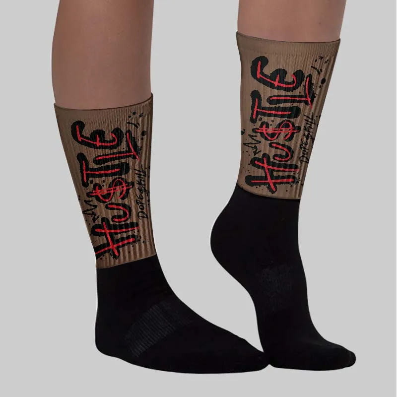 Olive 9s DopeSkill Sublimated Socks Hustle Graphic sold by DopeSkill product image thumbnail 2