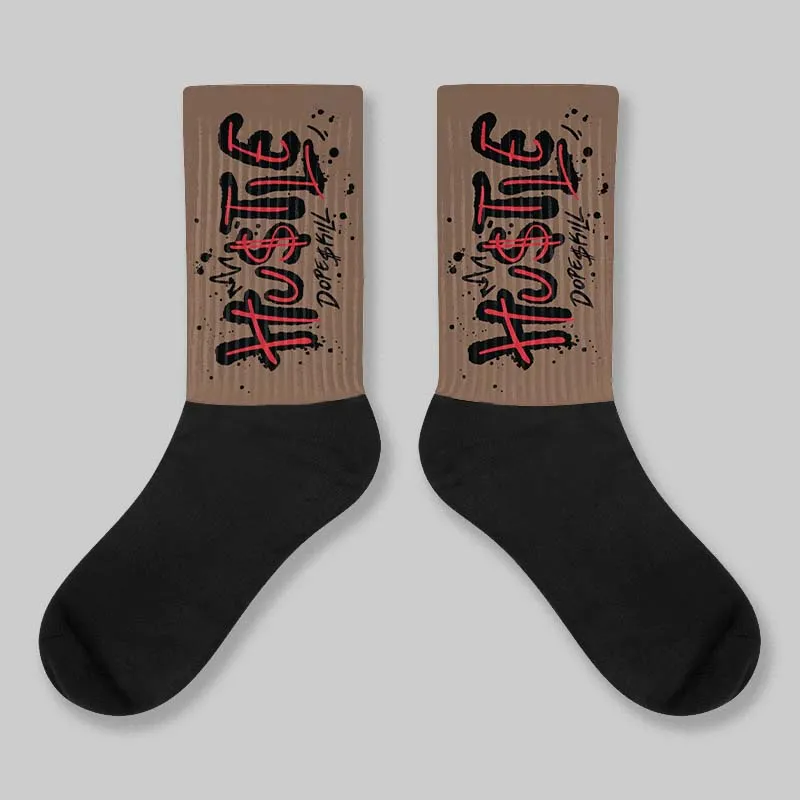 Olive 9s DopeSkill Sublimated Socks Hustle Graphic sold by DopeSkill