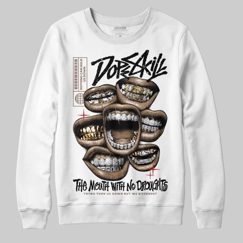 Olive 9s DopeSkill Sweatshirt The Mouth With No Droughts Graphic sold by DopeSkill