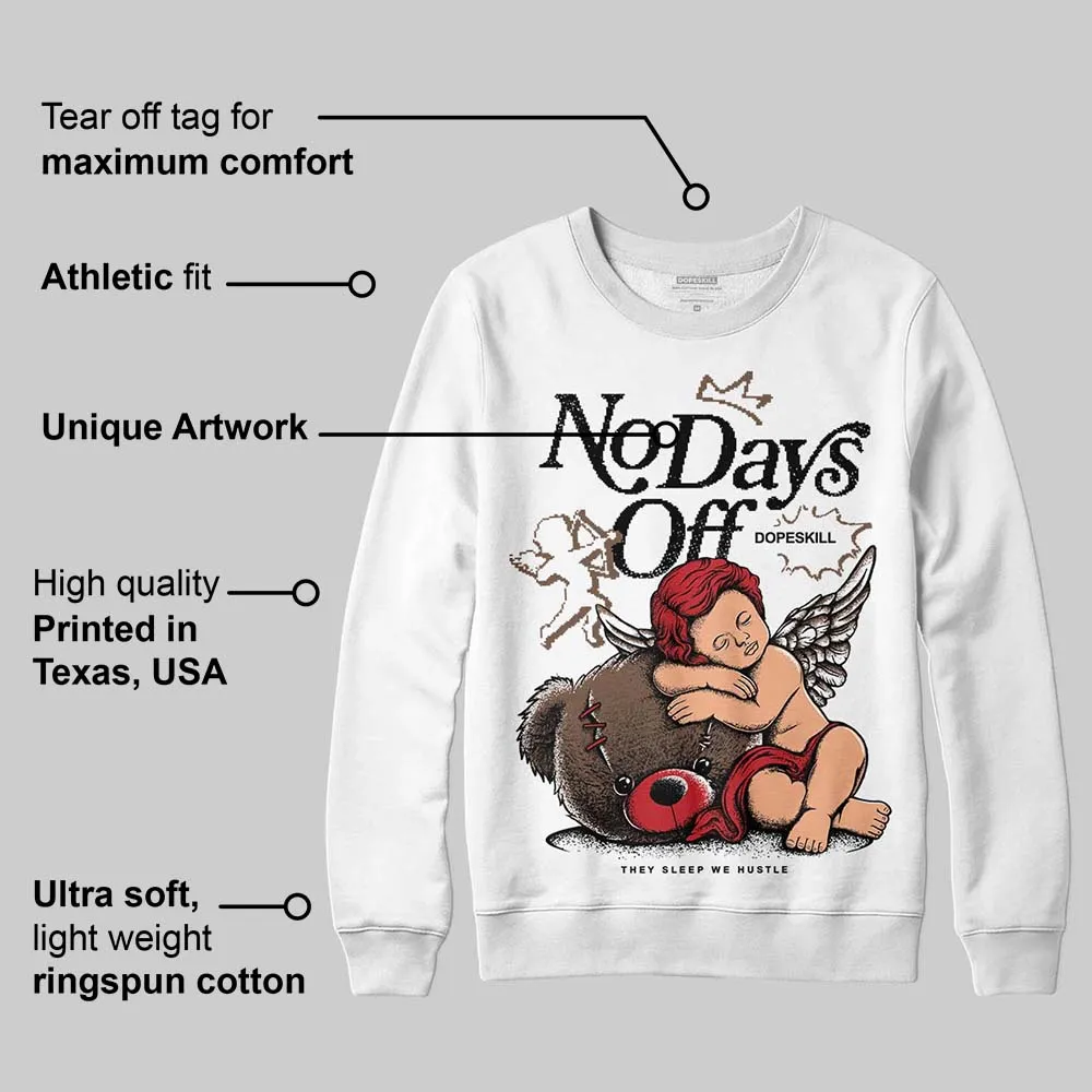 Olive 9s DopeSkill Sweatshirt New No Days Off Graphic sold by DopeSkill product image thumbnail 3