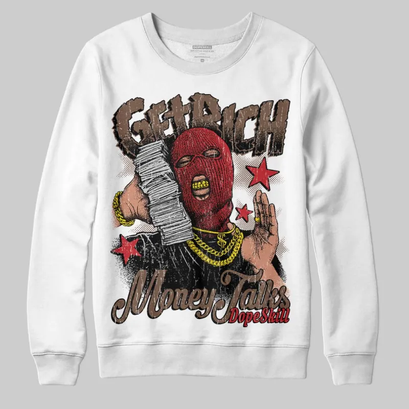 Olive 9s DopeSkill Sweatshirt Get Rich Graphic sold by DopeSkill