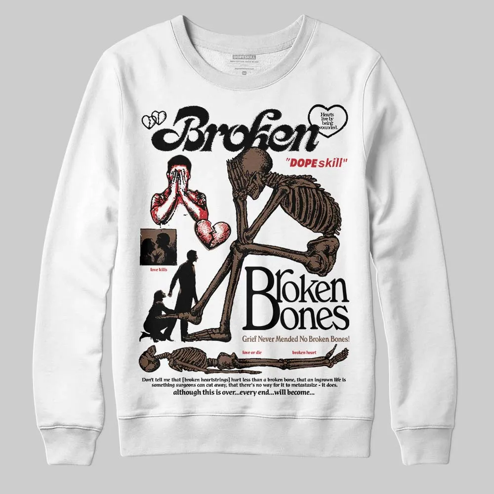 Olive 9s DopeSkill Sweatshirt Broken Bones Graphic sold by DopeSkill
