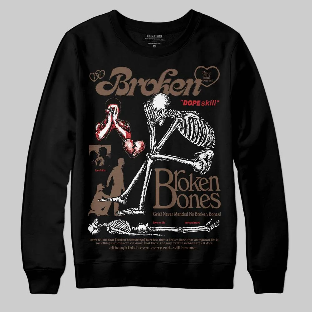 Olive 9s DopeSkill Sweatshirt Broken Bones Graphic sold by DopeSkill product image thumbnail 2