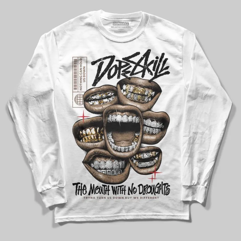 Olive 9s DopeSkill Long Sleeve T-Shirt The Mouth With No Droughts Graphic sold by DopeSkill
