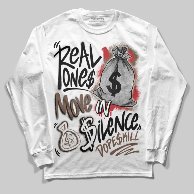 Olive 9s DopeSkill Long Sleeve T-Shirt Real Ones Move In Silence Graphic sold by DopeSkill