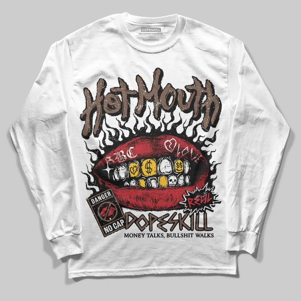 Olive 9s DopeSkill Long Sleeve T-Shirt Hot Mouth Graphic sold by DopeSkill