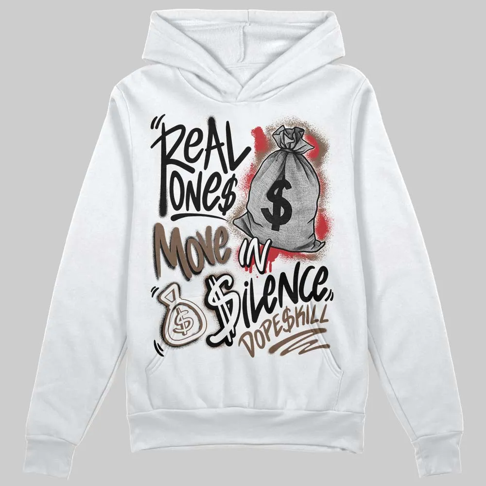 Olive 9s DopeSkill Hoodie Sweatshirt Real Ones Move In Silence Graphic sold by DopeSkill