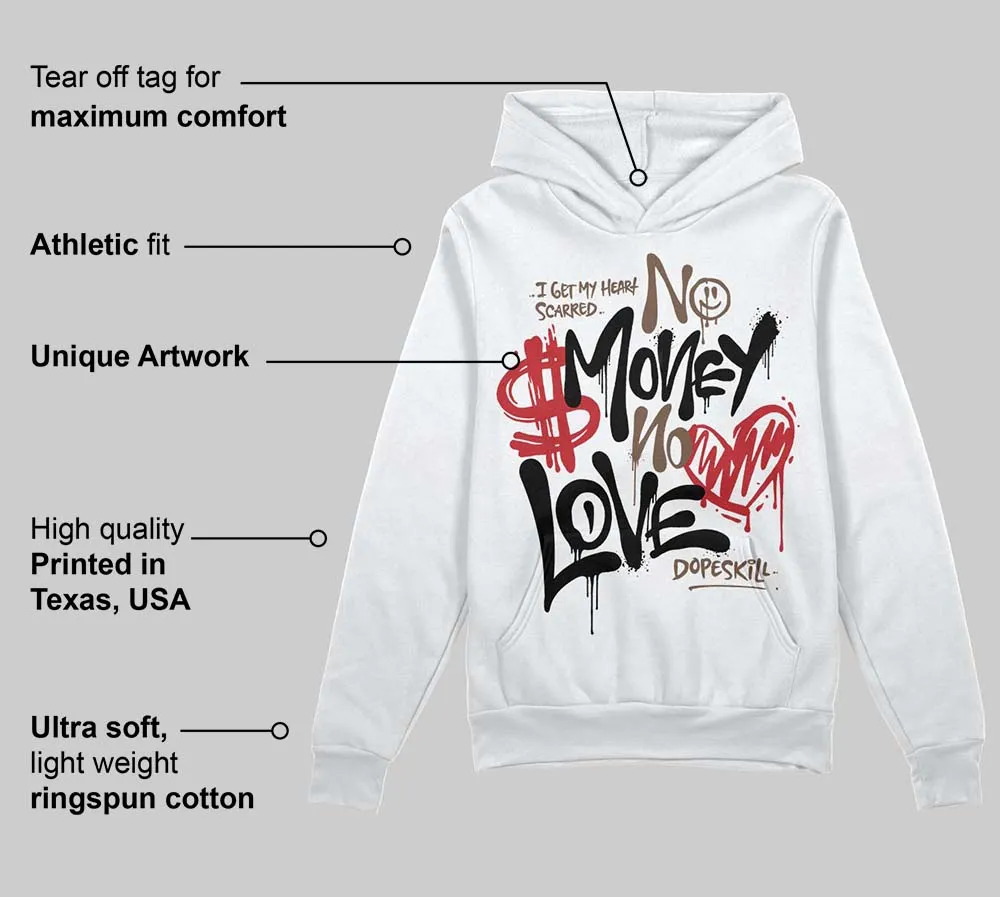 Olive 9s DopeSkill Hoodie Sweatshirt No Money No Love Typo Graphic sold by DopeSkill product image thumbnail 3