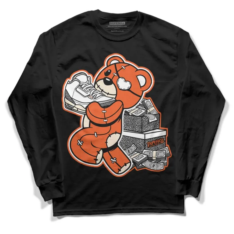 Georgia Peach 3s DopeSkill Long Sleeve T-Shirt Bear Steals Sneaker Graphic sold by DopeSkill