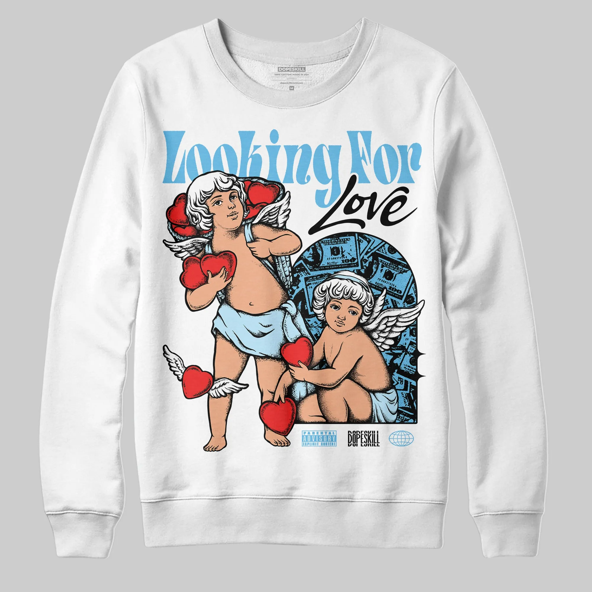 Legend Blue 11s DopeSkill Sweatshirt Looking For Love Graphic sold by DopeSkill