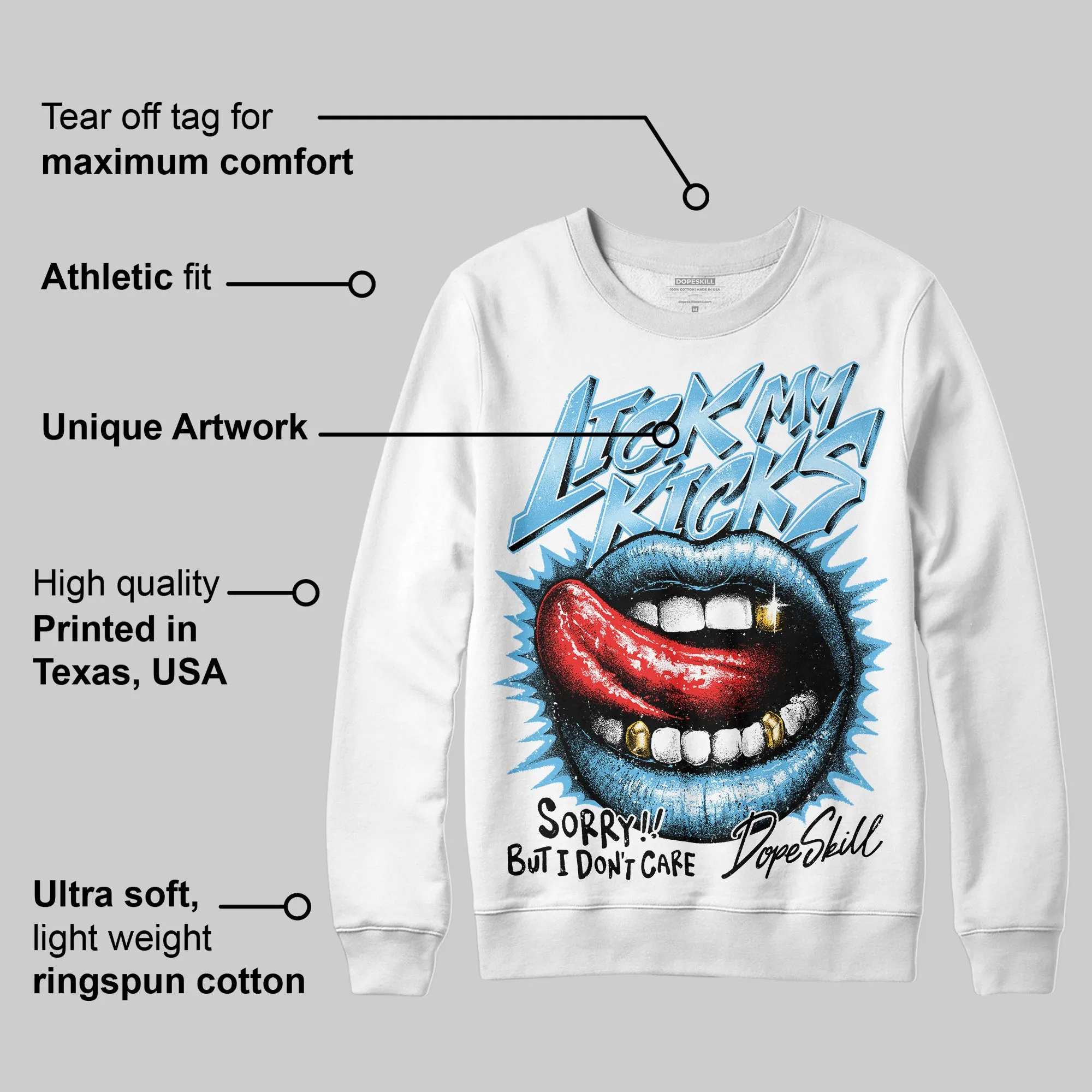 Legend Blue 11s DopeSkill Sweatshirt Lick My Kicks Graphic sold by DopeSkill product image thumbnail 3