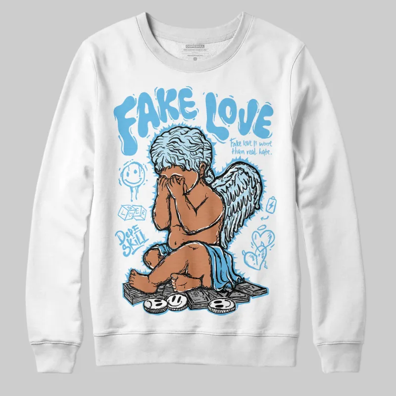 Legend Blue 11s DopeSkill Sweatshirt New Fake Love Graphic sold by DopeSkill