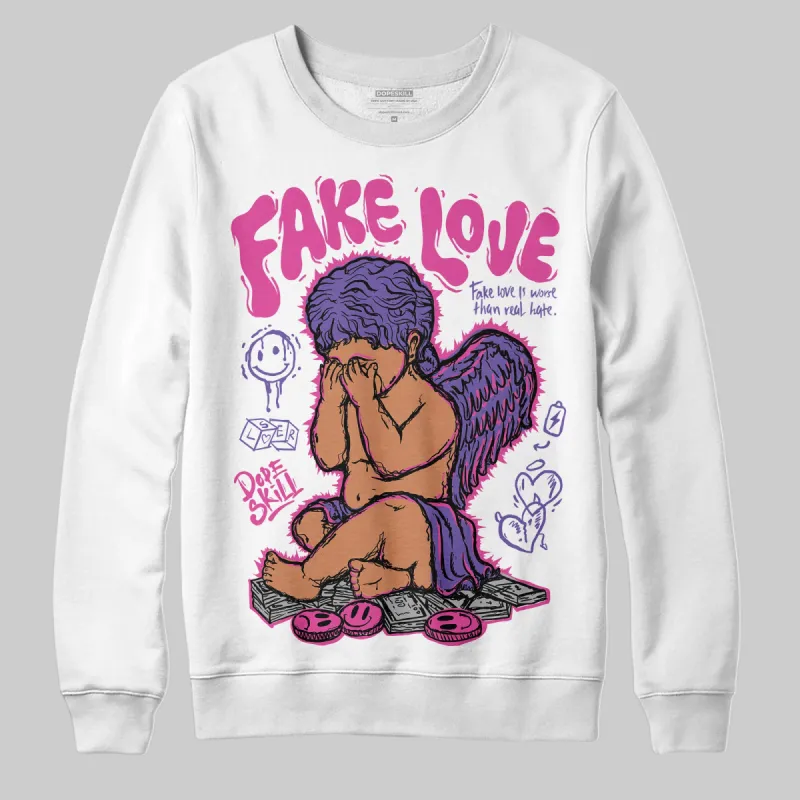 Dunk Active Fuchsia DopeSkill Sweatshirt New Fake Love Graphic sold by DopeSkill
