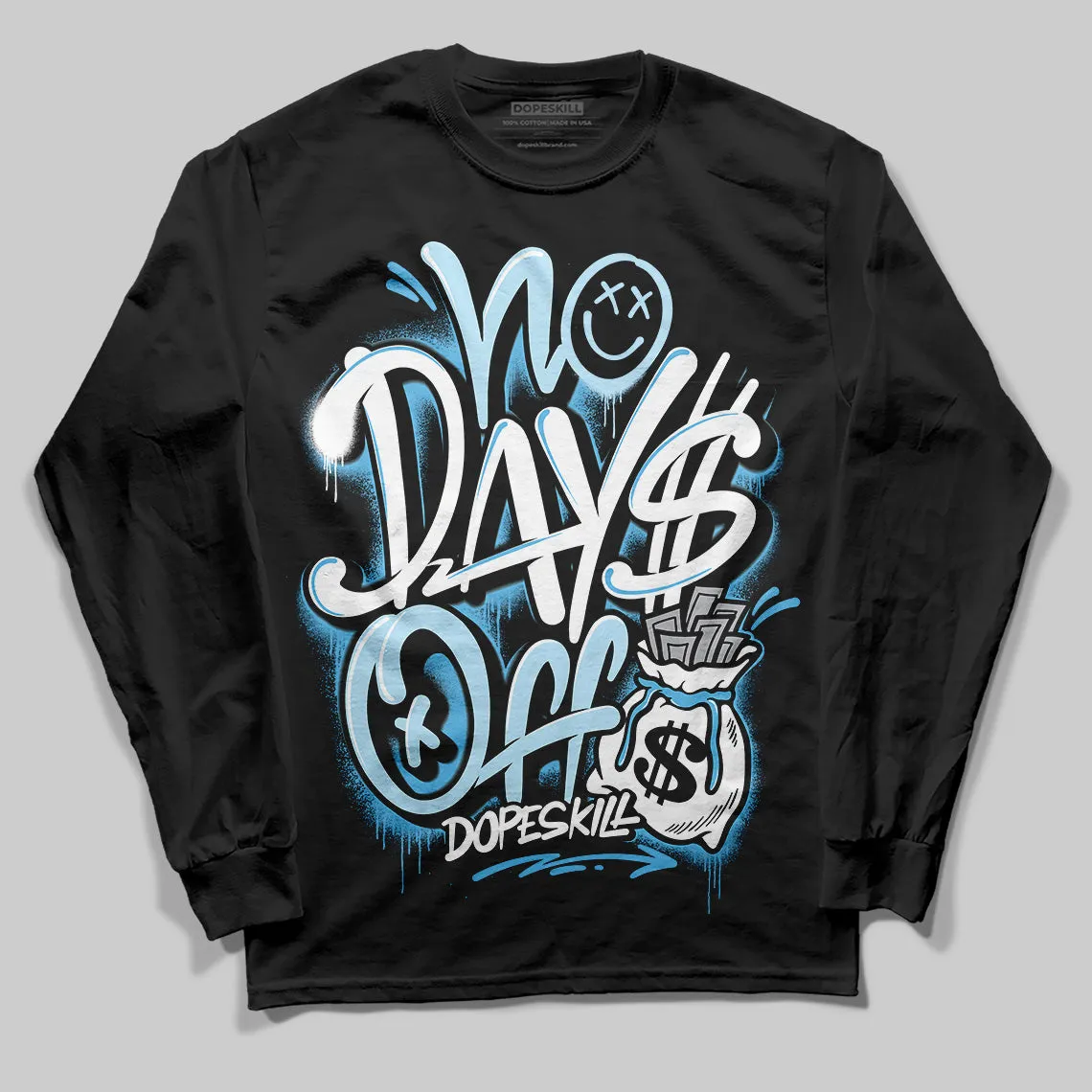 Legend Blue 11s DopeSkill Long Sleeve T-Shirt No Days Off Graphic sold by DopeSkill product image thumbnail 2