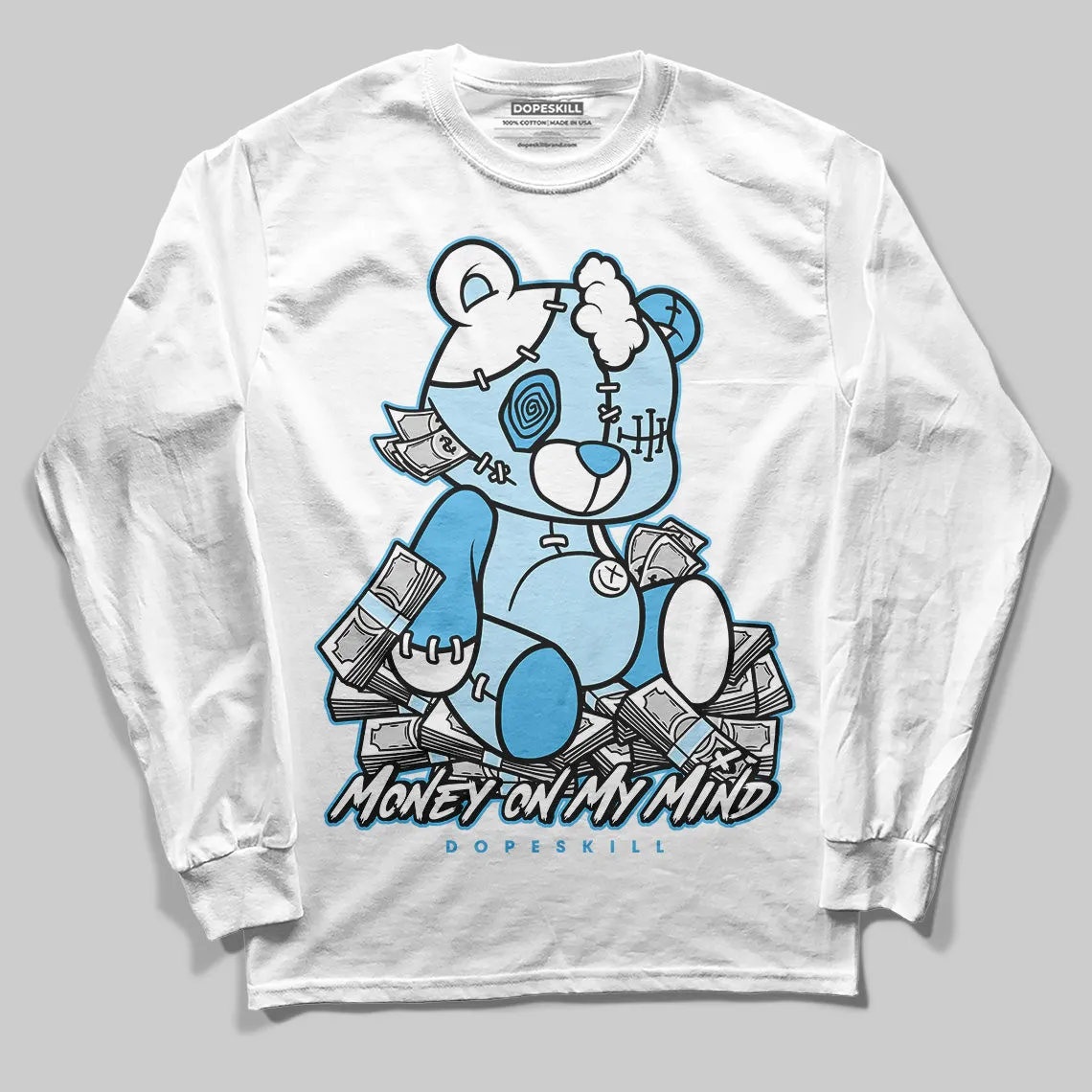 Legend Blue 11s DopeSkill Long Sleeve T-Shirt MOMM Bear Graphic sold by DopeSkill
