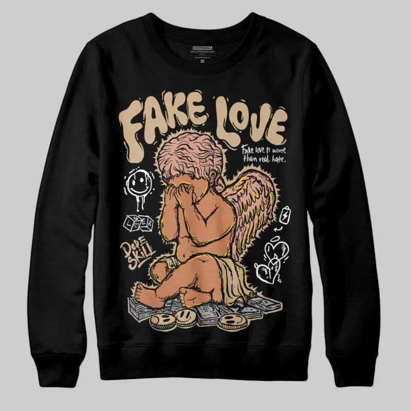 TAN Collection DopeSkill Sweatshirt New Fake Love Graphic sold by DopeSkill