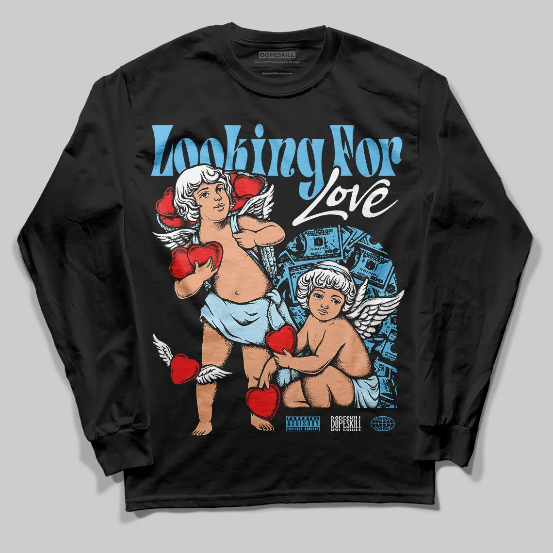Legend Blue 11s DopeSkill Long Sleeve T-Shirt Looking For Love Graphic sold by DopeSkill product image thumbnail 2
