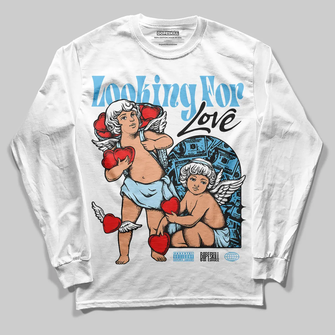Legend Blue 11s DopeSkill Long Sleeve T-Shirt Looking For Love Graphic sold by DopeSkill