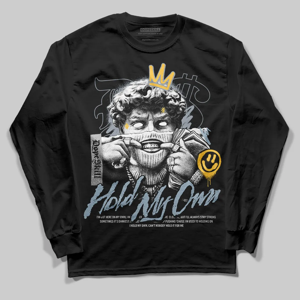 Blue Grey 13s DopeSkill Long Sleeve T-Shirt New Hold My Own Graphic sold by DopeSkill product image thumbnail 2