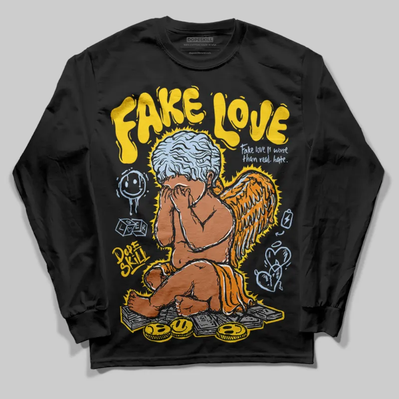 Yellow Ochre 6s DopeSkill Long Sleeve T-Shirt New Fake Love Graphic sold by DopeSkill