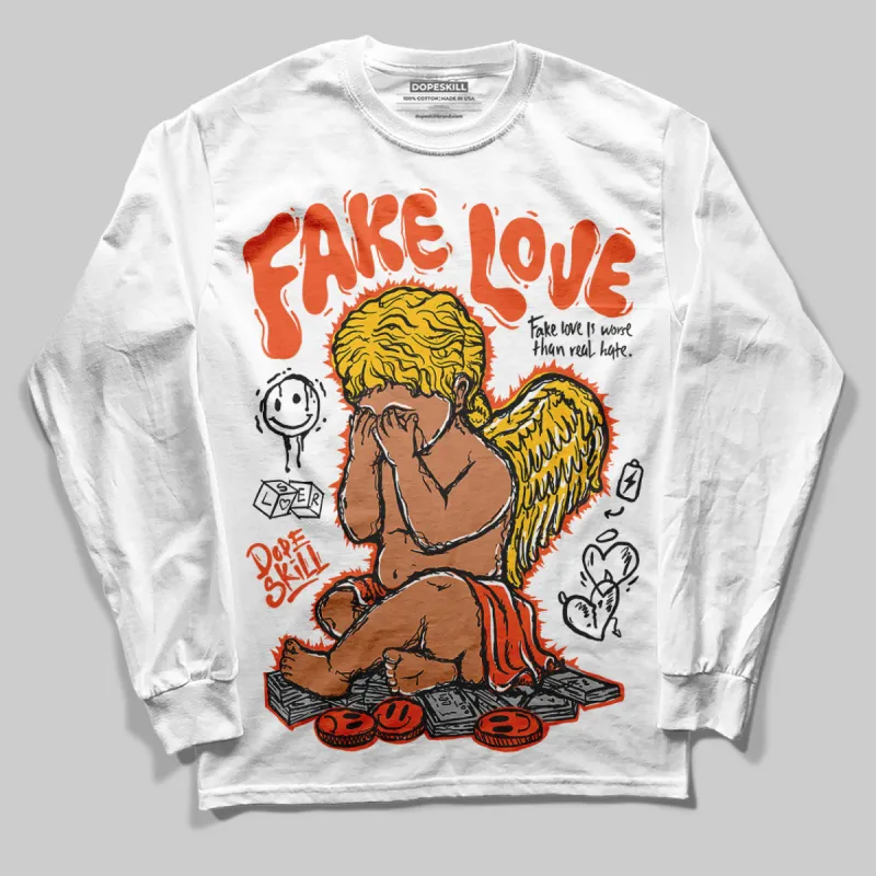 Orange Milk DopeSkill Long Sleeve T-Shirt New Fake Love Graphic sold by DopeSkill