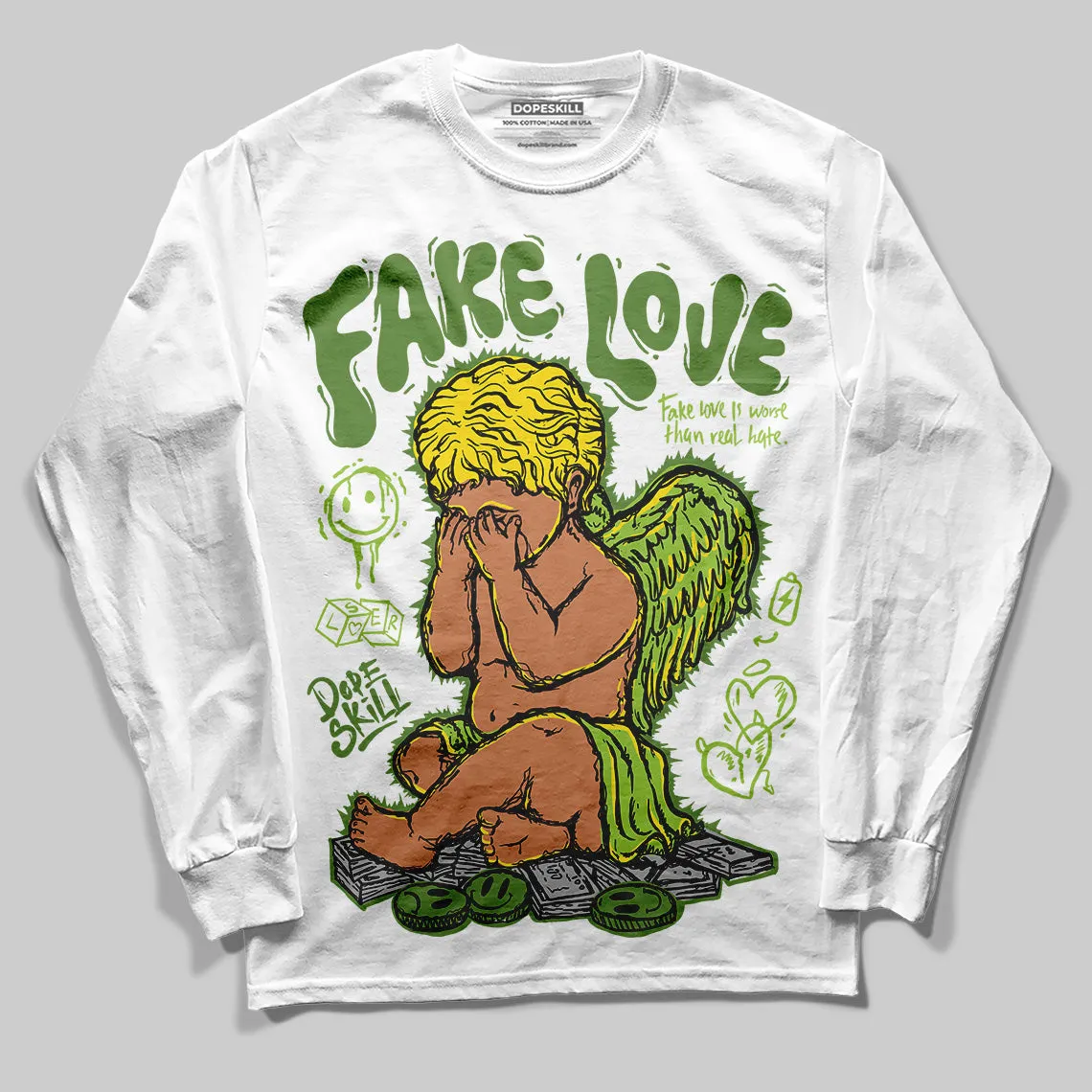 Dunk 'Chlorophyll' DopeSkill Long Sleeve T-Shirt New Fake Love Graphic sold by DopeSkill